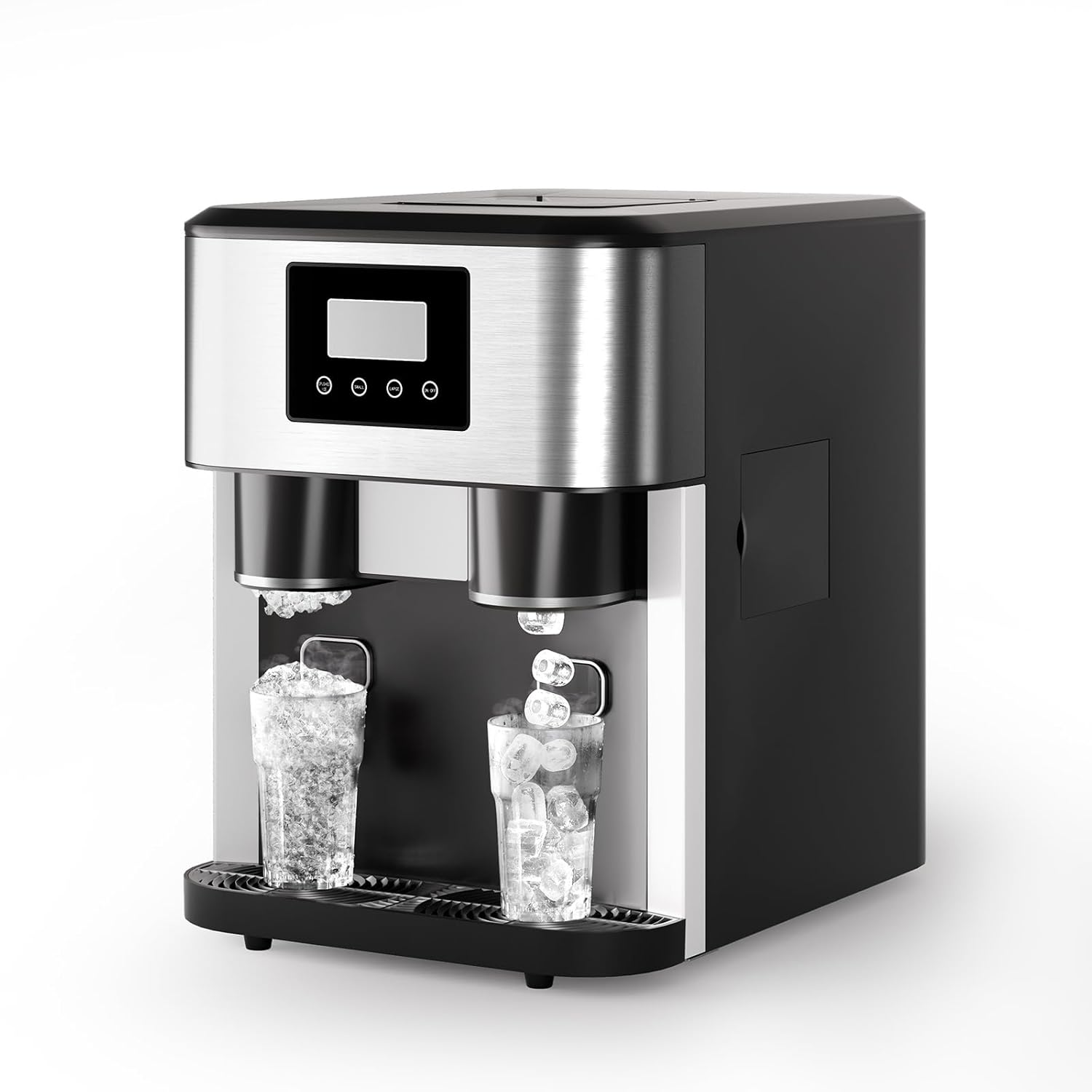 Alt View 7. Circus Cirle - 3-in-1 Countertop Ice Maker & Ice Crusher Water Dispenser,40lbs of ice every 24 hours - BLACK.