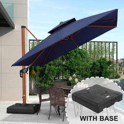 best buy 10 foot patio umbrellas WUFF Bluu 10ft Offset Umbrella Cantilever Umbrella Hanging Market Umbrella Outdoor with Crank & Cross Bases(Beige) : Patio, Lawn & Garden Canopy Shape PURPLE LEAF Outdoor Aluminum Umbrella