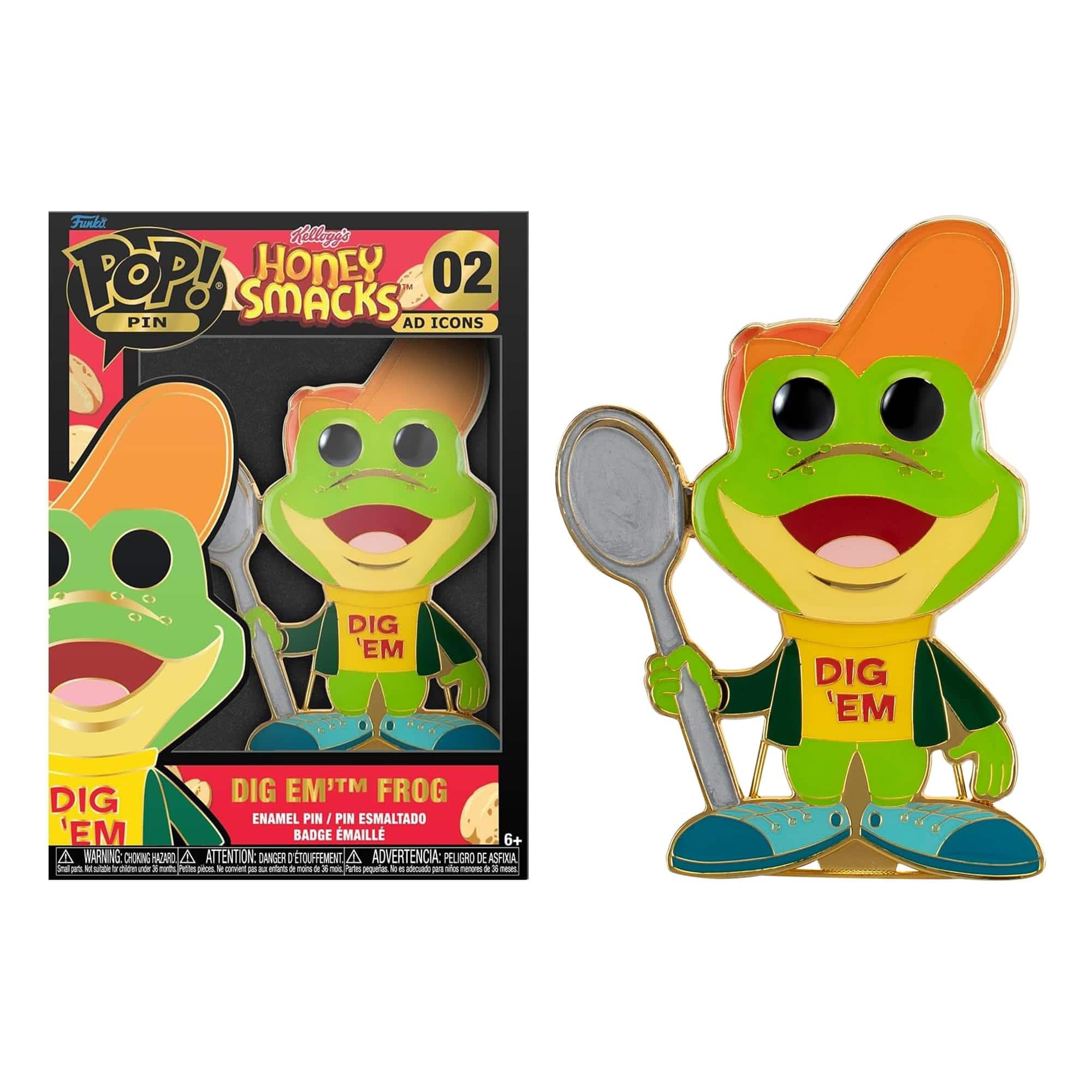 Honey Smack Ad Icons 3-Inch Funko POP Pin | Dig Em Frog - Green