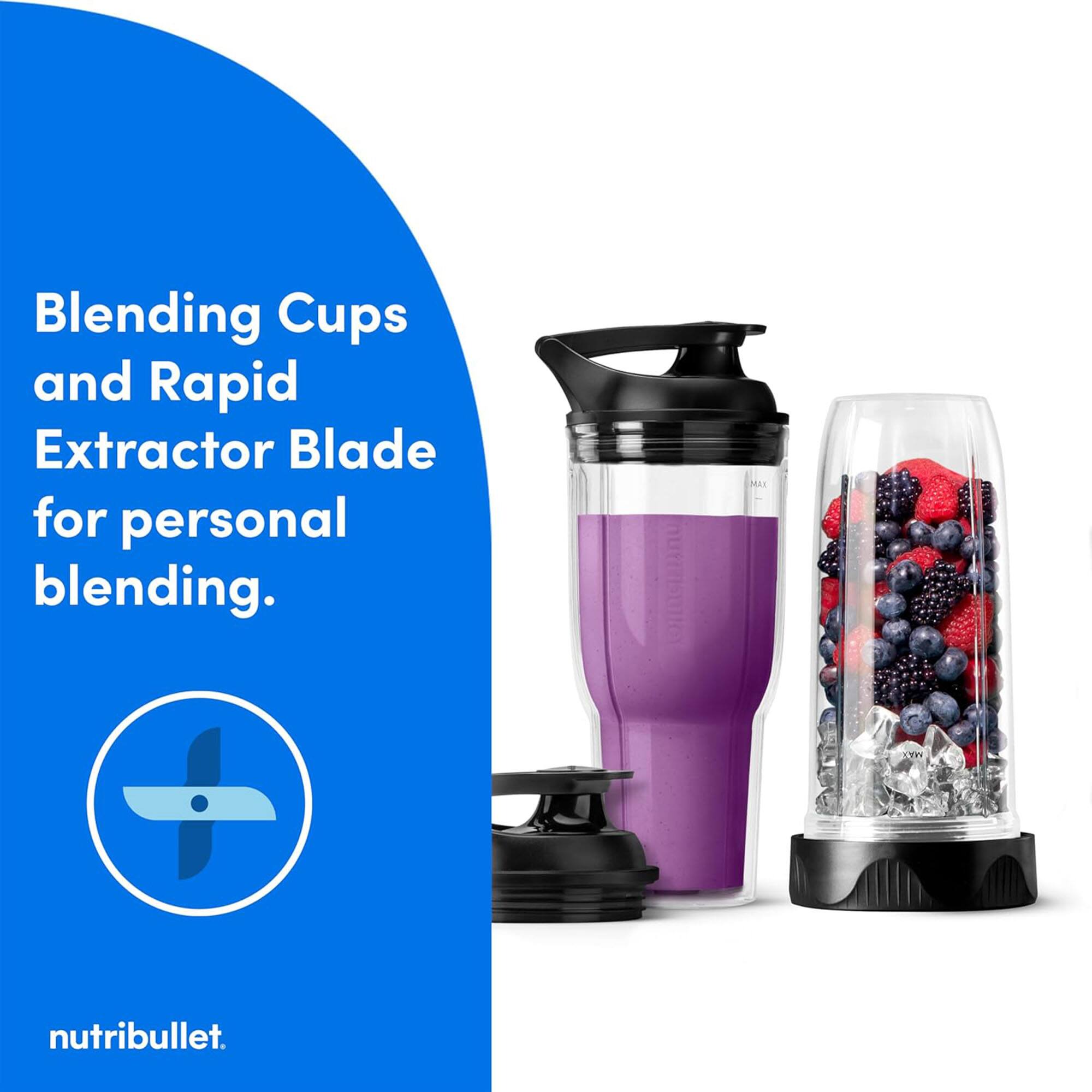 Blending Cups and Rapid Extractor Blade for personal blending. nutribullet.