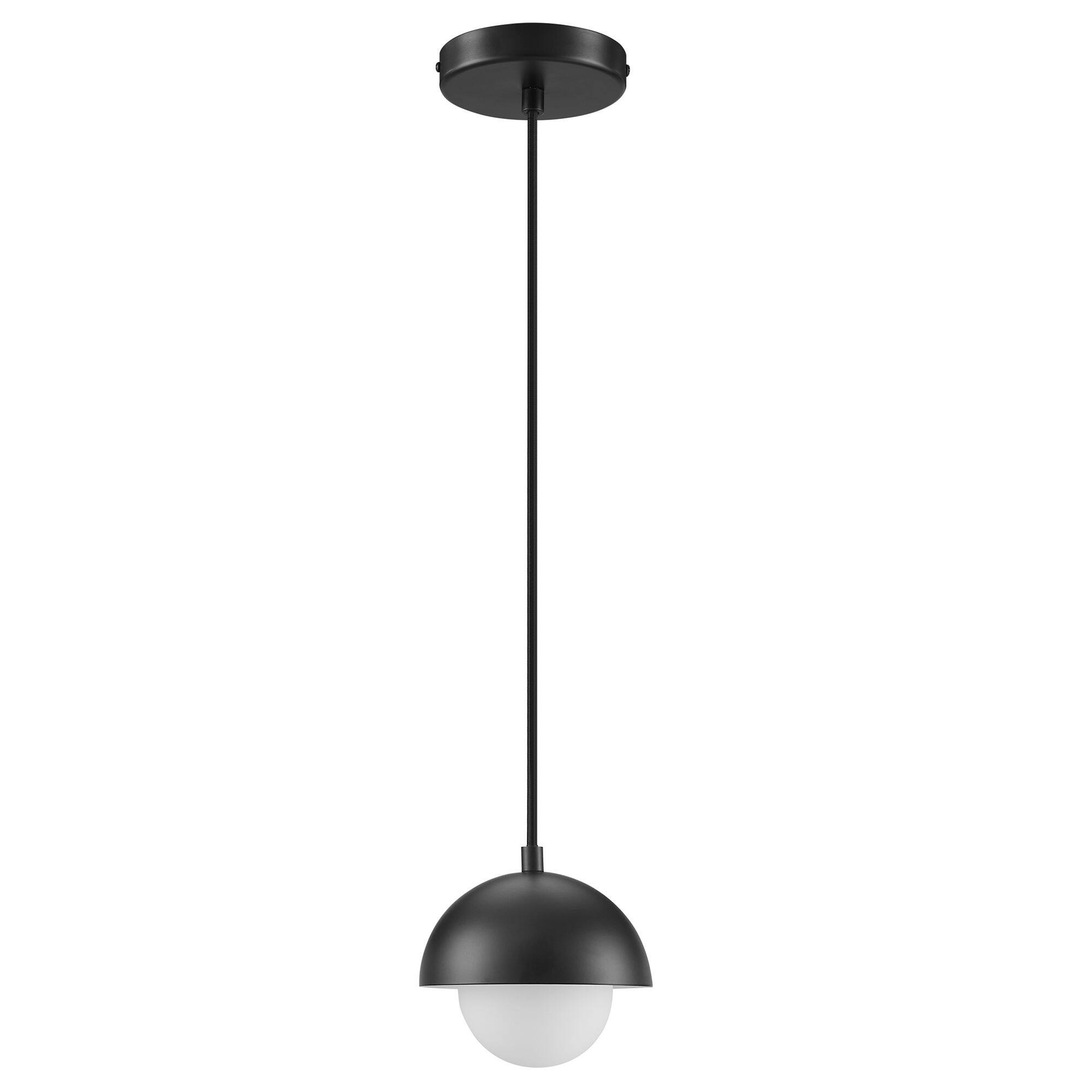 Alt View 4. Modway - Eclipse Globe Pendant Light by Modway - Black.