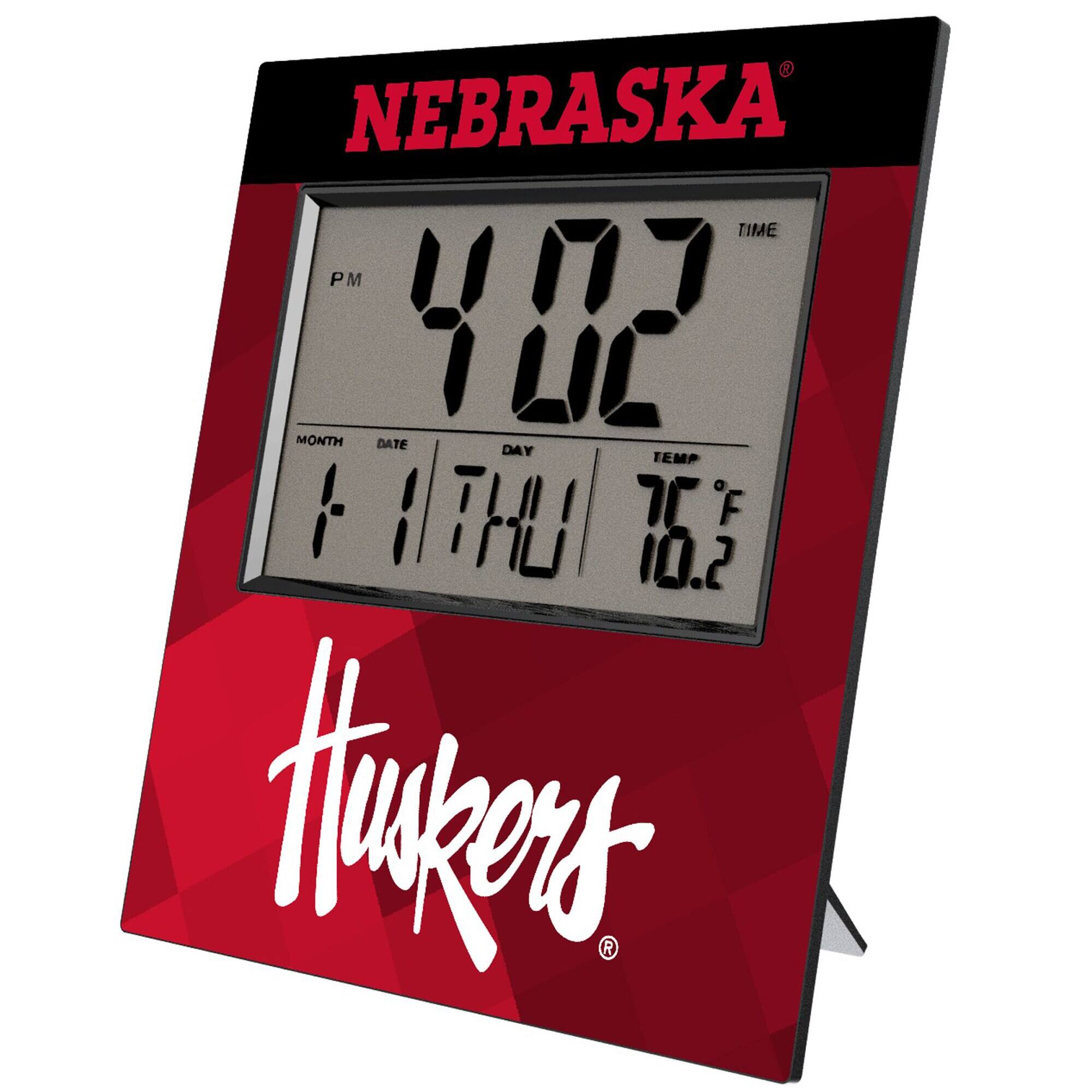 NEBRASKA  
Huskers®  

PM 4:02  
TIME  

MONTH 11  
DATE 1  
DAY THU  
TEMP 76°F  
HUMIDITY 10.2