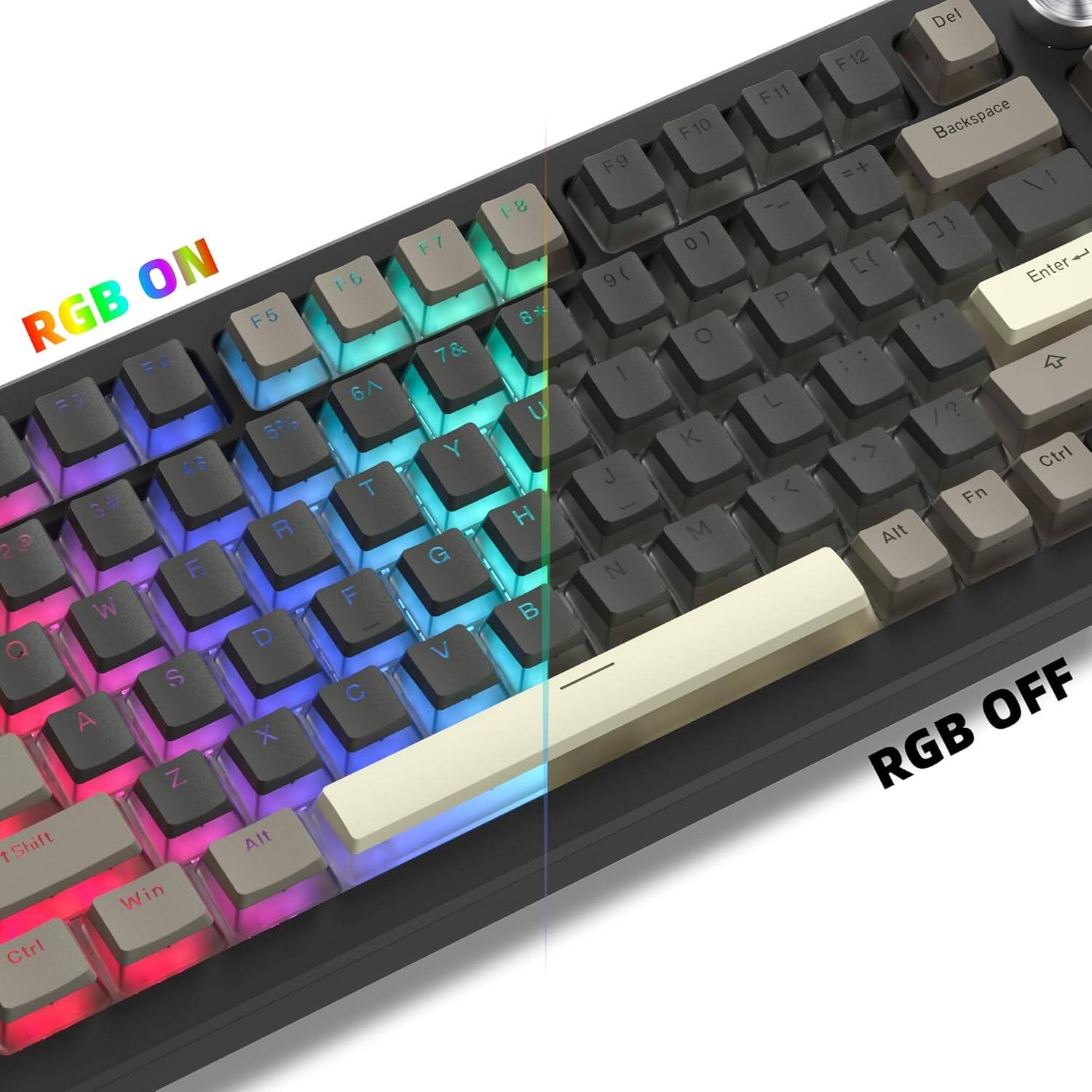 RGB ON

F5 F4 F3 5% 4S 3 R 2 20 E W D Q S A X Z Shift Alt T Win Ctrl F6 6A T F C F8 F7 8% 7& U Y H G B T V F9 9( I J - N F10 0) O K M F11 - P L < Del F12 Backspace 2 + \ I C( Enter I ? > Ctrl Fn Alt OFF RGB

RGB OFF