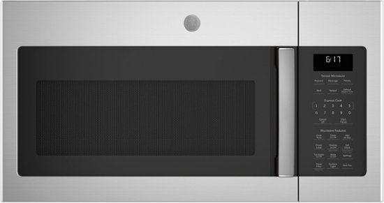 Front Zoom. GE - 1.7 Cu. Ft. Over-the-Range Microwave - Stainless steel.