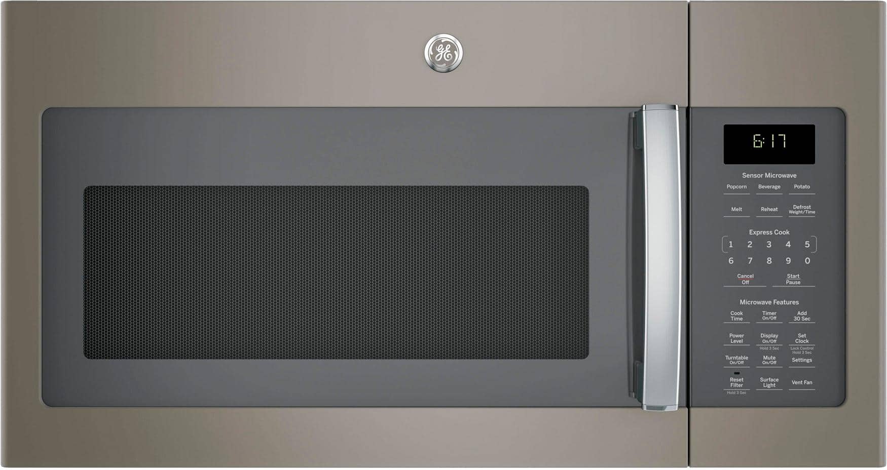 GE - 1.7 Cu. Ft. Over-the-Range Microwave with Sensor Cooking and Defrost - Slate - Front_Zoom