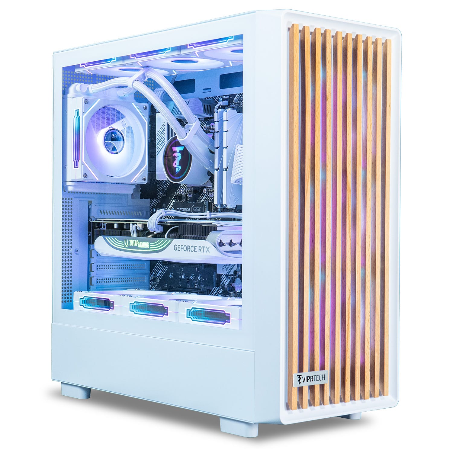 ViprTech Overlord Wood Gaming PC AMD Ryzen 7 (4.4Ghz), RTX 5050