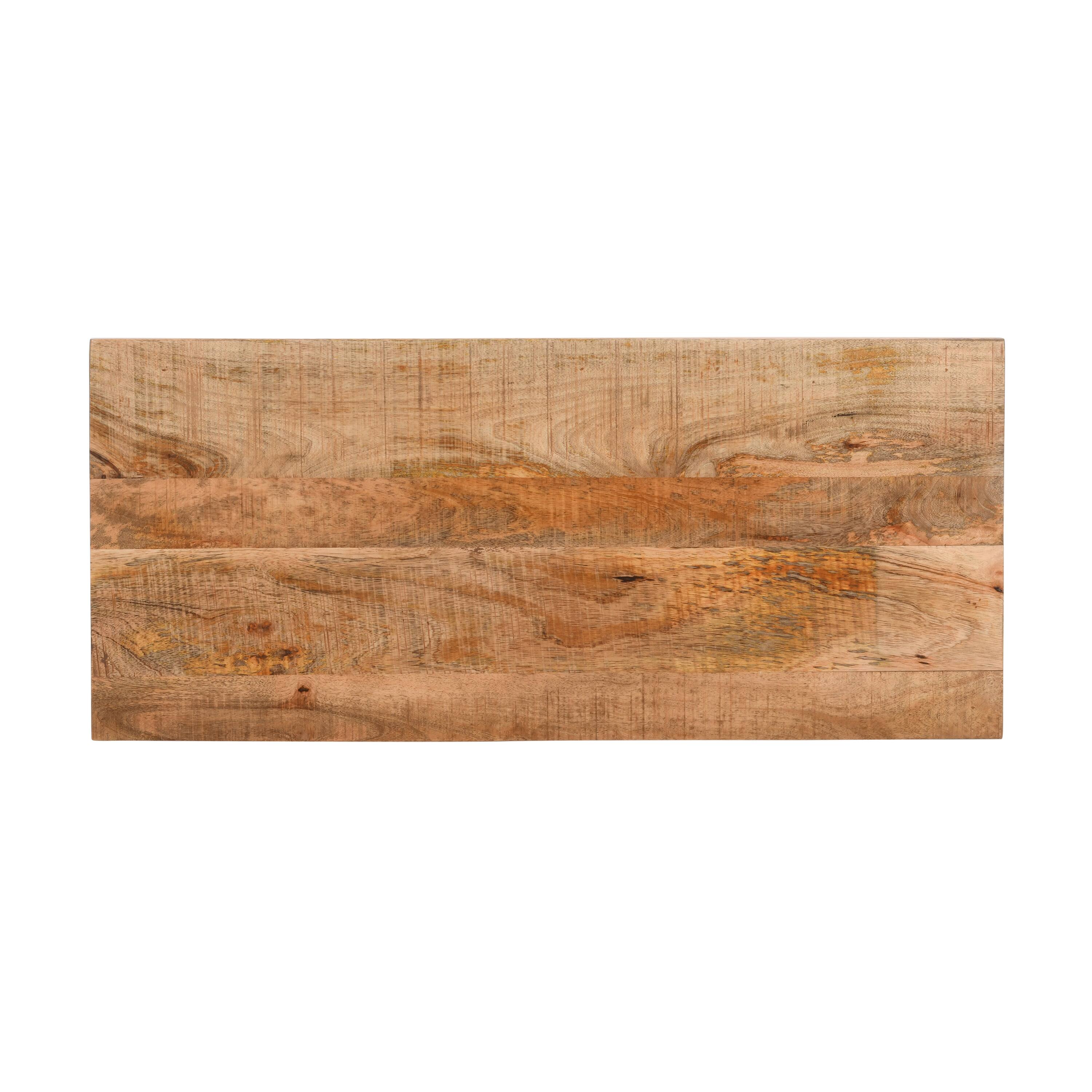 Alt View 5. Manhattan Lane - 39 Inch Artisanal Farmhouse Style 2 Drawer Mango Wood Cabinet Console with 2 Door Storage - Brown.