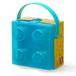 Room Copenhagen - LEGO Storage case/Lunch Box with Handle - Translucent Light Blue