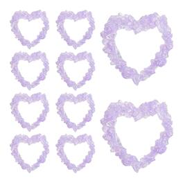 Unique Bargains - 10pcs Mini Vintage Picture Frames, 2in Resin Glow-in-dark Glitter Diamond Tiny Photo Frame for DIY - Purple
