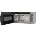 Alt View Zoom 1. GE Profile - 1.7 Cu. Ft. Convection Over-the-Range Microwave with Sensor Cooking - Stainless steel.