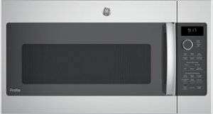 GE Profile - 1.7 Cu. Ft. Convection Over-the-Range Microwave with Sensor Cooking - Stainless steel - Front_Zoom