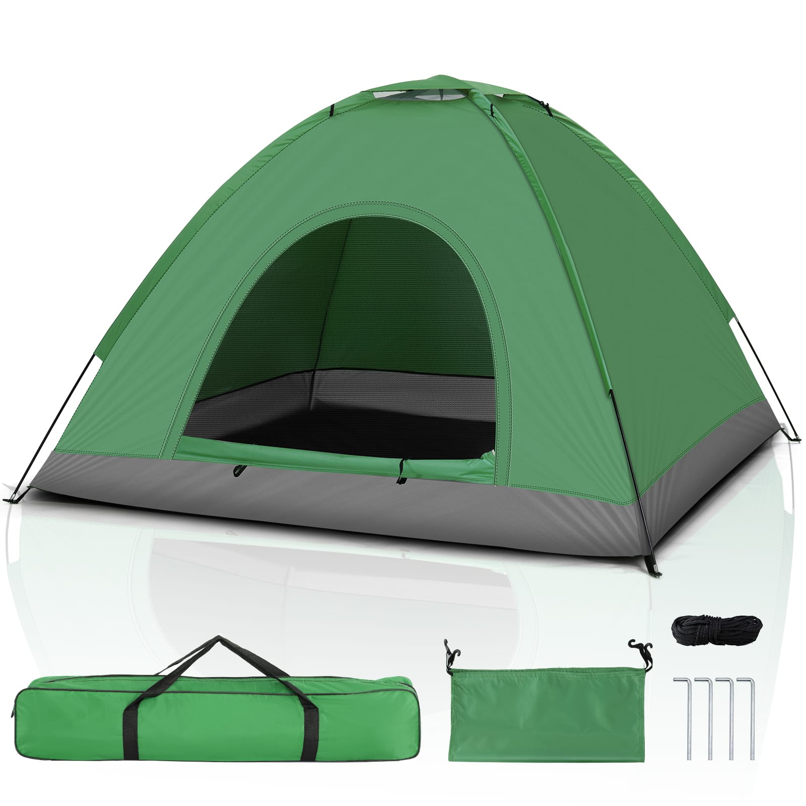 Winado - Camping Tent, Portable Dome Tent 78*53in for 3-4 Person Waterproof for Outdoor Hiking Climbing Camping Backpacking - Green