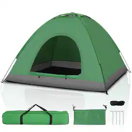Winado - Camping Tent, Portable Dome Tent 78*53in for 3-4 Person Waterproof for Outdoor Hiking Climbing Camping Backpacking - Green