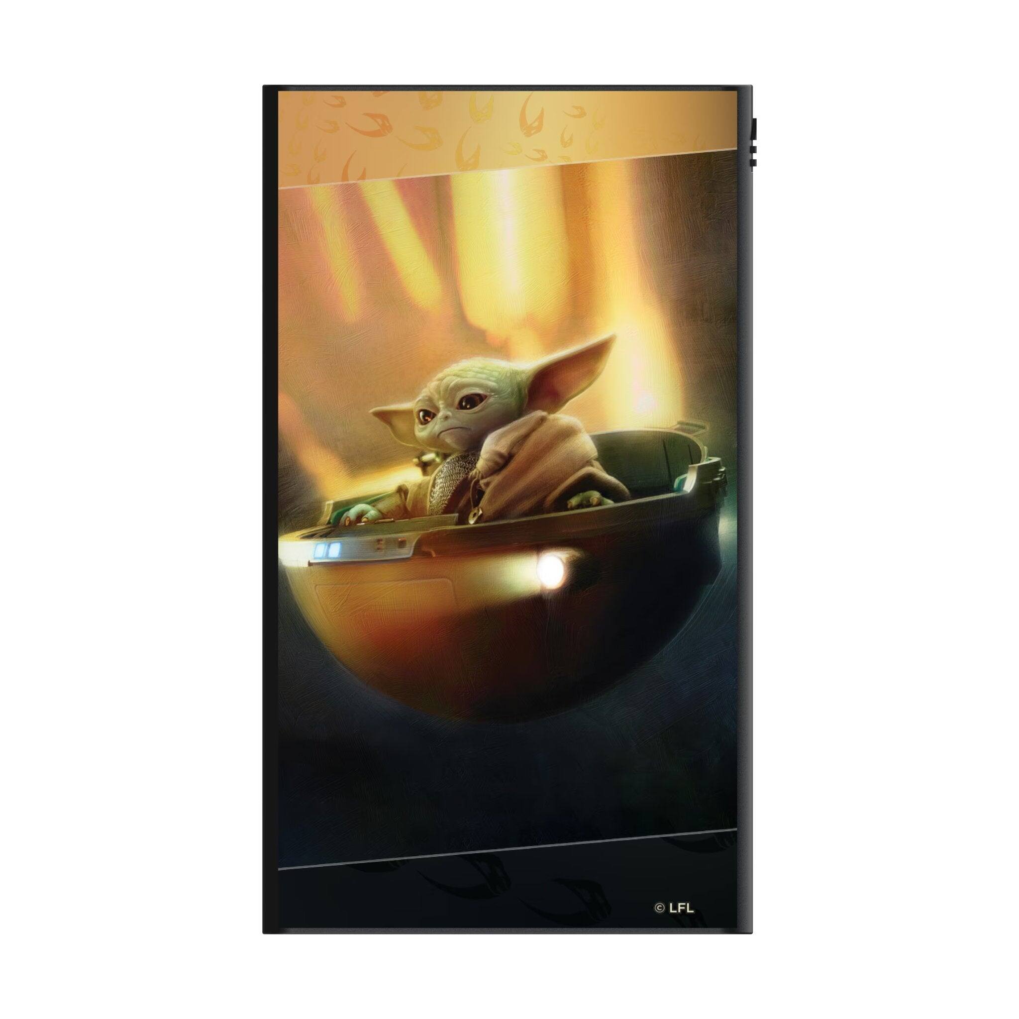 Angle. Keyscaper - Star Wars: The Mandalorian Portrait 5000mAh Flat Powerbank - Grogu.