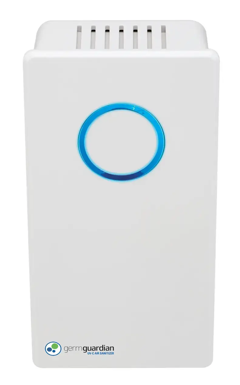 The text on the image reads "germguardian UV-C AIR SANITIZER."