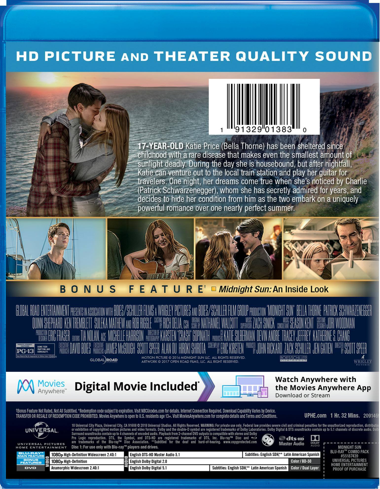 Back. Midnight Sun (DVD + Digital) [Blu-ray].