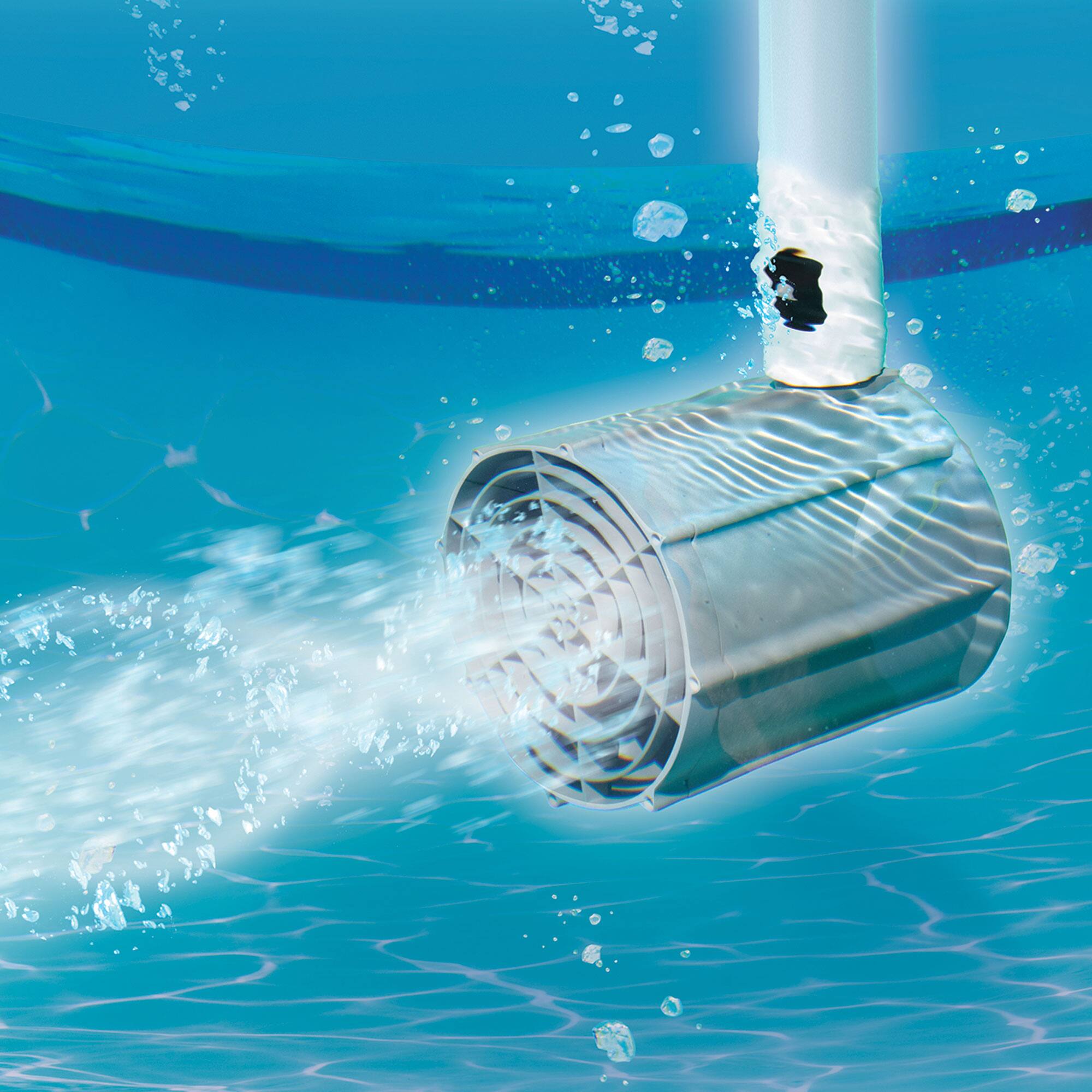 Alt View 4. Banzai - Banzai Motorized Battery Powered Inflatable Pool Cruiser Float for Teens/Adults - Blue/White.