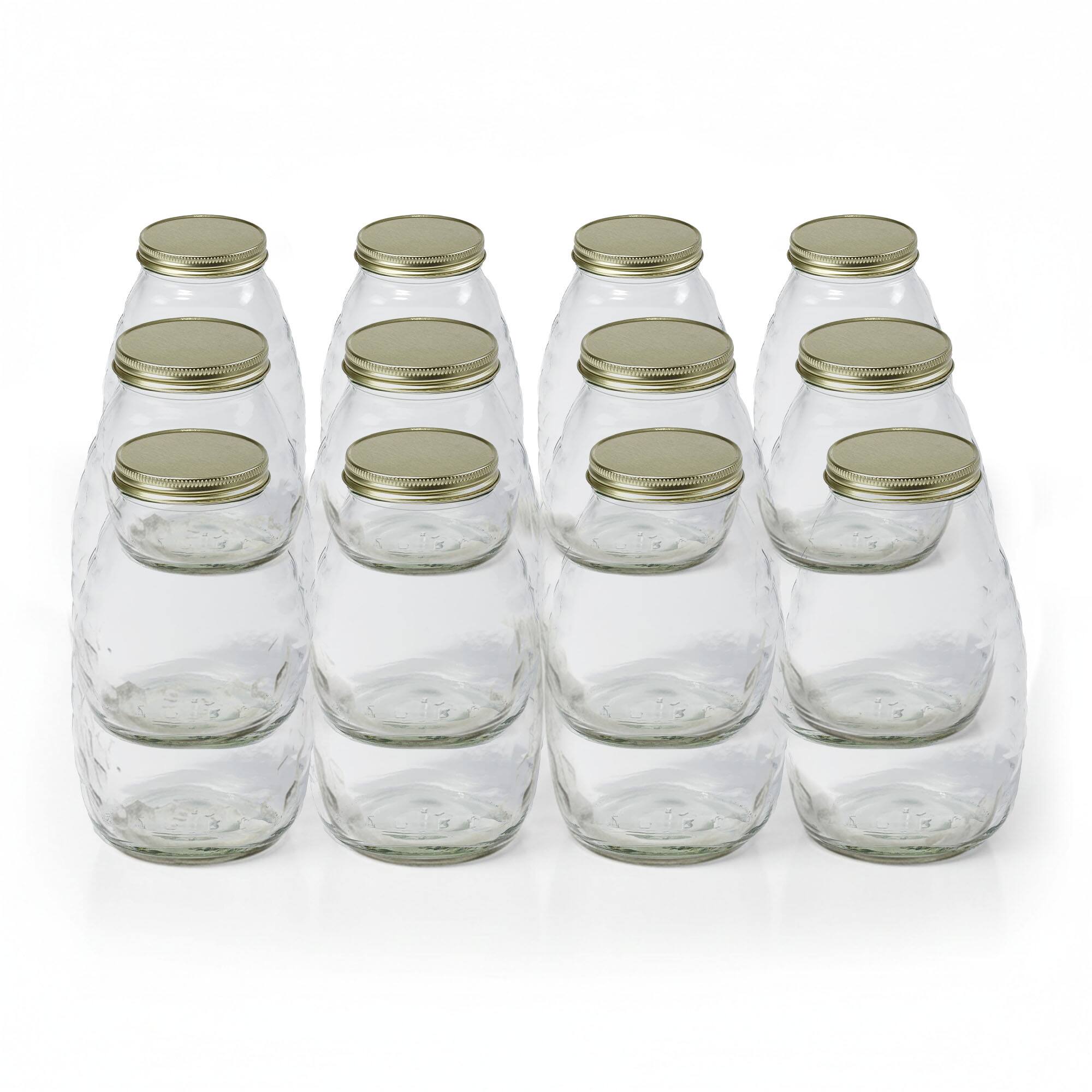 Alt View 10. Little Giant - Little Giant 32 Ounce Beekeeping Honey Glass Skep Jar w/ Airtight Lid (12 Pack) - Clear.