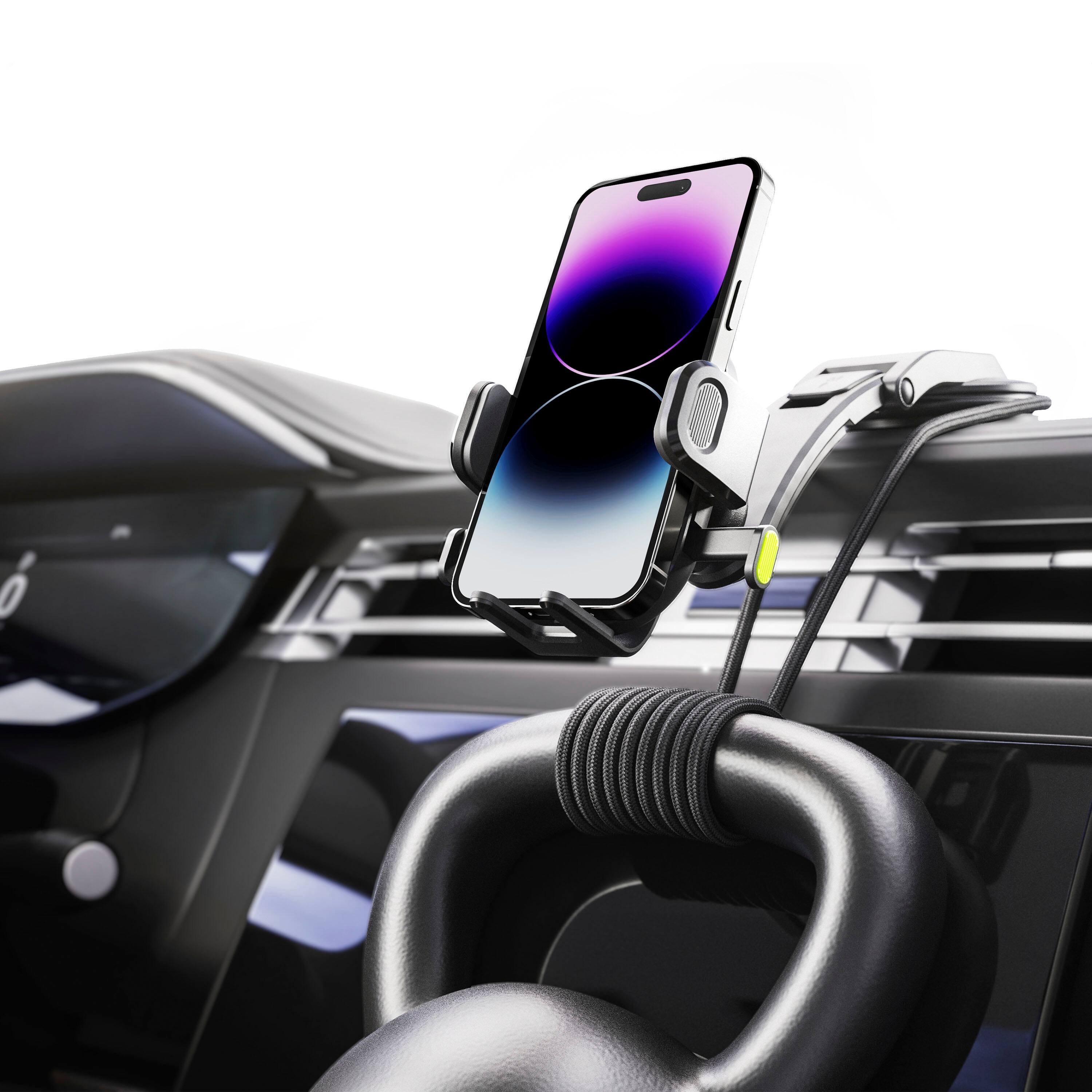 Alt View 18. Bracketron - OneClick Low-Profile Dash Mount - Black.