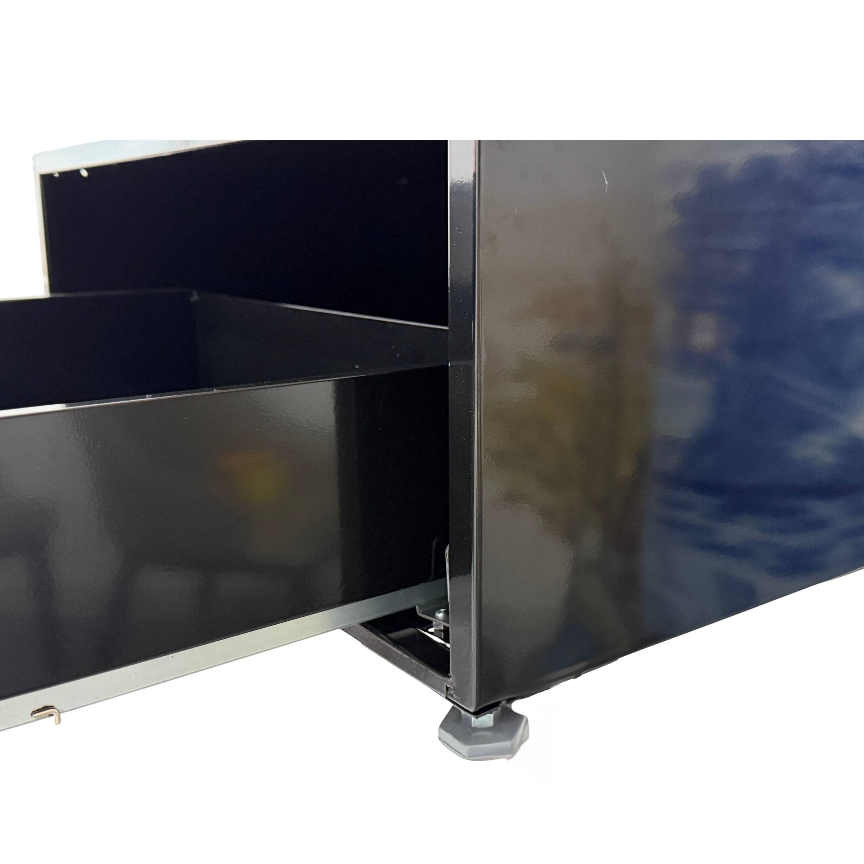 Alt View 10. Equator - Equator 24in Laundry Pedestal 13 inch tall + Rollout Storage Drawer Adjustable feet - Black.