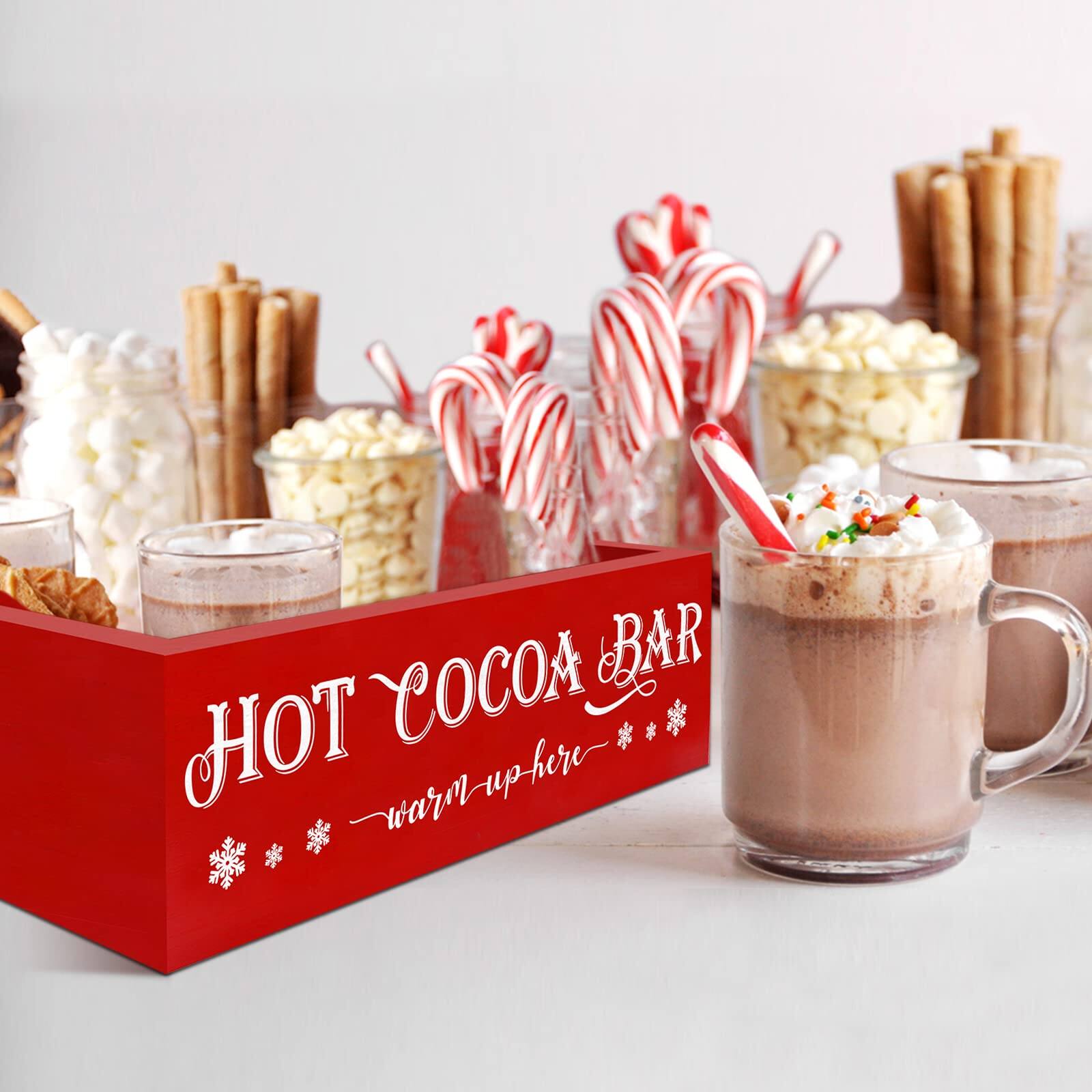 HOT COCOA BAR  
warm-up here