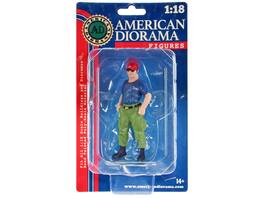 "Firefighters" Off Duty Figure for 1/18 Scale Models by American Diorama - Multi