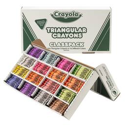 Crayola - Triangular Crayon Classpack®, 16 Colors, 256 Count