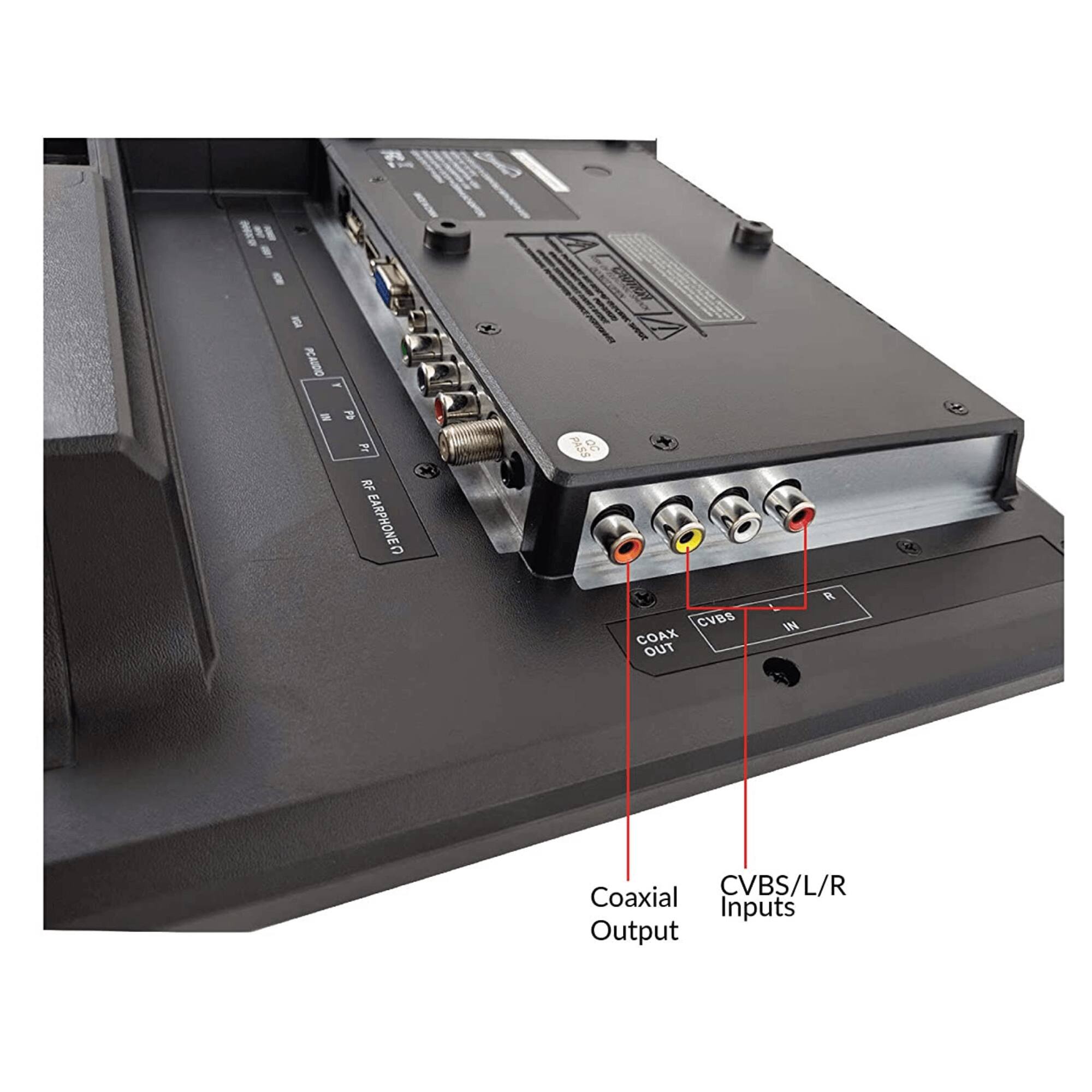 RF EARPHONE  
PASS  
8 CVBS COAX OUT IN  
R C CVBS/L/R  
Coaxial Output  
CVBS/L/R Inputs