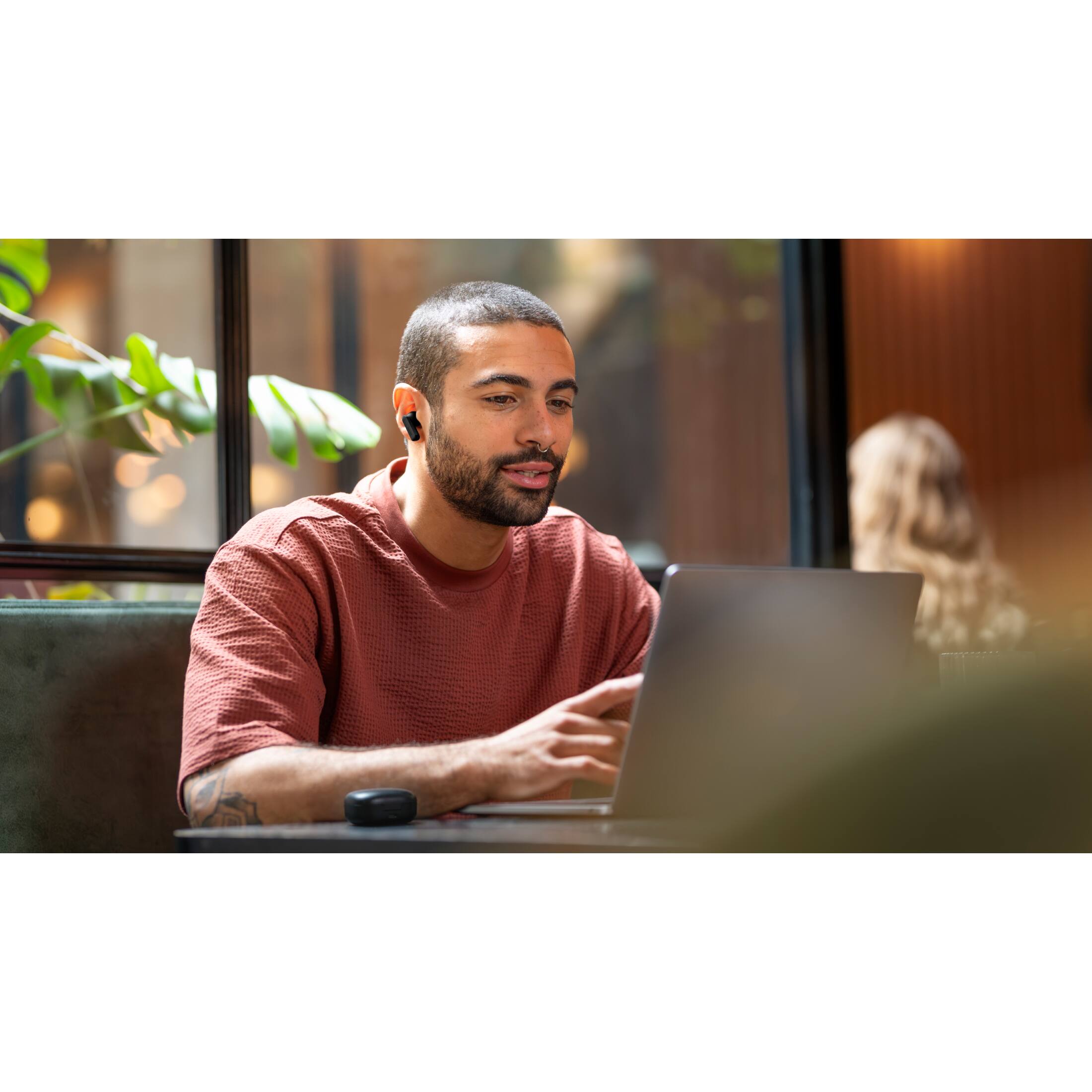 Alt View 10. Philips - TAT2100 True Wireless In-Ear Bluetooth Earbuds with 4-Mic Technology, 36H Playtime - Black.