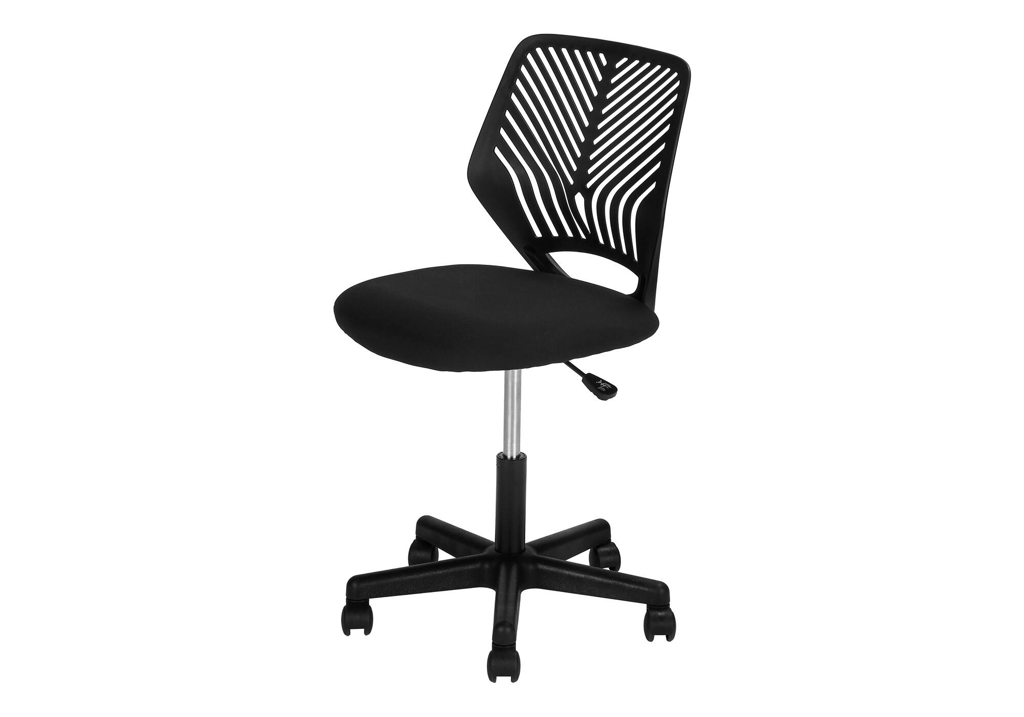 Angle. TinyHomie - Black Mesh Black Metal Contemporary Ergonomic Office Chair Adjustable Height - Black.