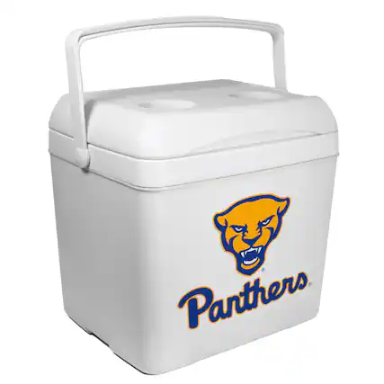 Front. Indigo Falls - White Pitt Panthers 24-Can Tailgate Cooler - White.