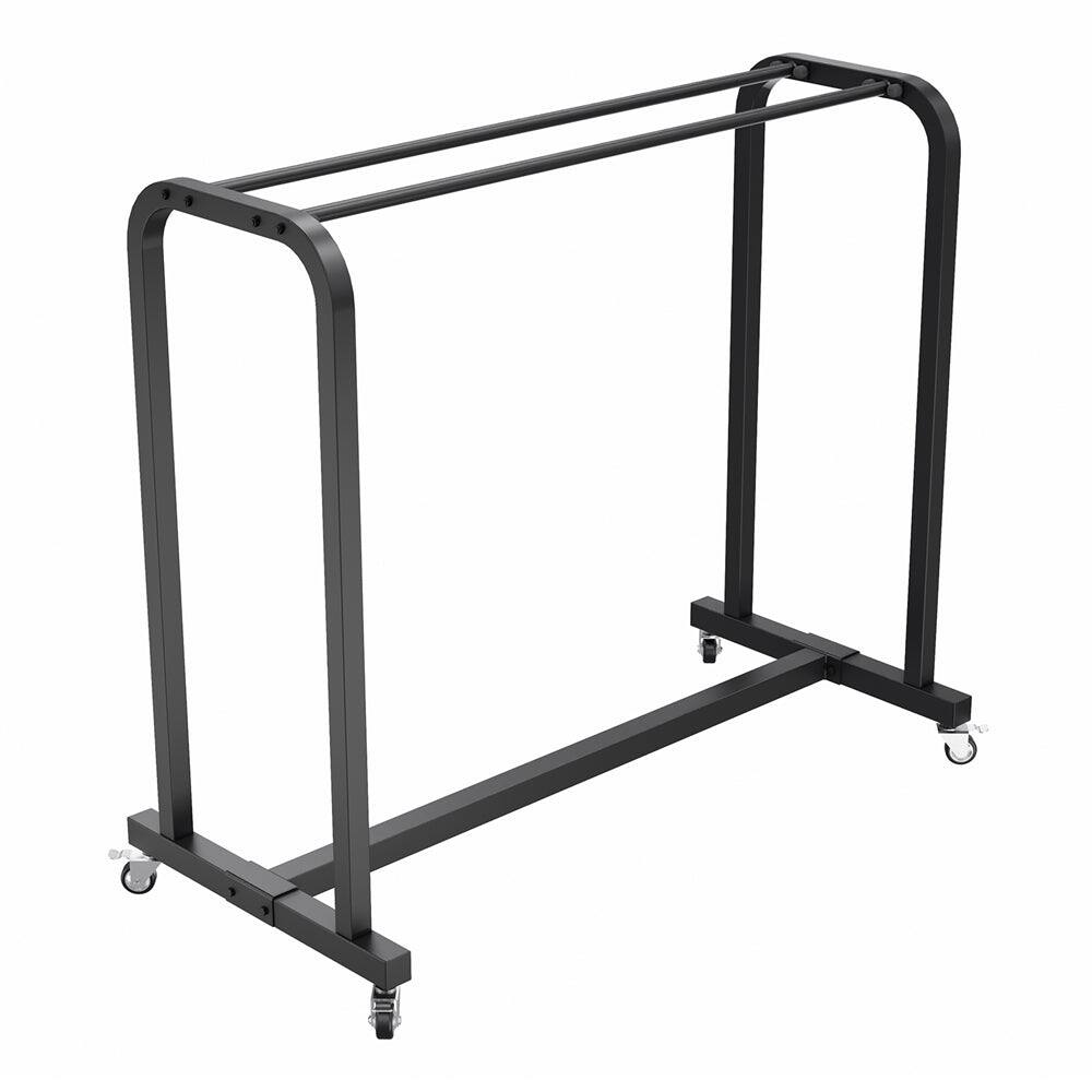 Alt View 2. Power Systems - Yoga Mat Rack – Mobile Cart Holds 60–120 Mats for Easy Storage - Black.