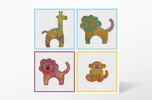 Alt View 3. AccuQuilt - Zoo Animals Embroidery Designs CD by Marjorie Busby.