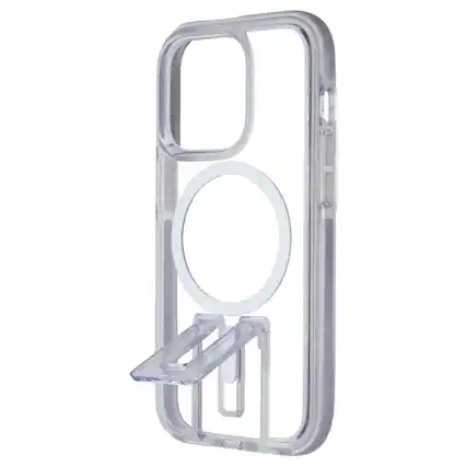 Front. Tech21 - Tech21 Evo Crystal Kick Series Case for MagSafe for Apple iPhone 14 Pro - White - Clear.