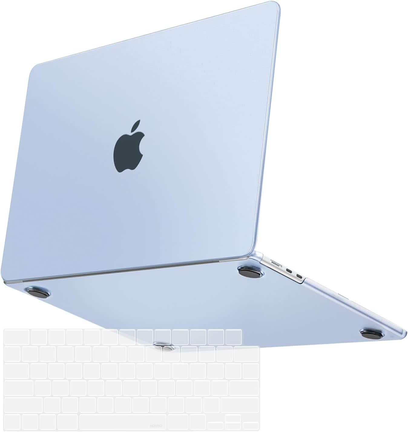 mosiso - Ultra-Thin Hard Shell Case & Keyboard Cover for MacBook Air 13 inch (A3449 A3240 A3113 A2681 2022–2026) - Pastel Blue