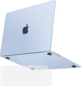 mosiso - Ultra-Thin Hard Shell Case & Keyboard Cover for MacBook Air 13 inch (A3449 A3240 A3113 A2681 2022–2026) - Pastel Blue