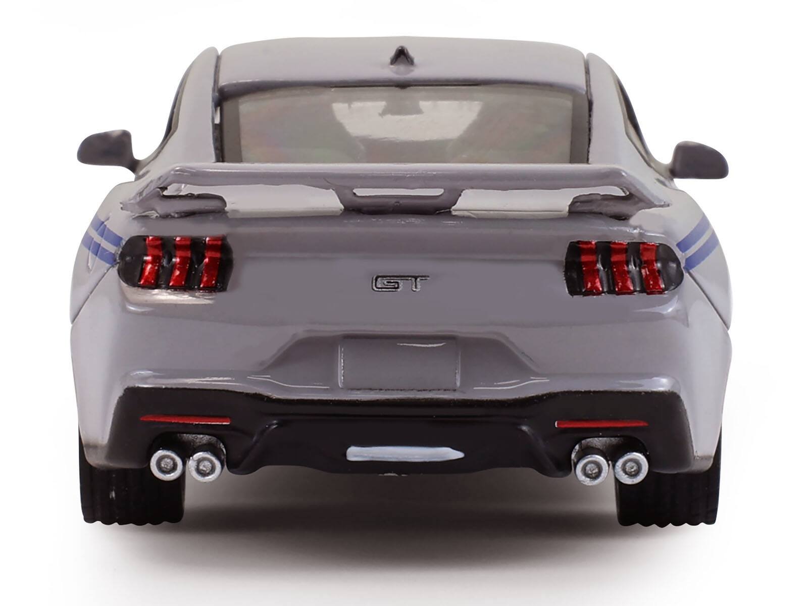 Left. Greenlight - 2023 Ford Mustang GT "South Carolina Highway Patrol" Gray with Blue Stripes "Hot Pursuit" Series 47 1/64 - Gray.