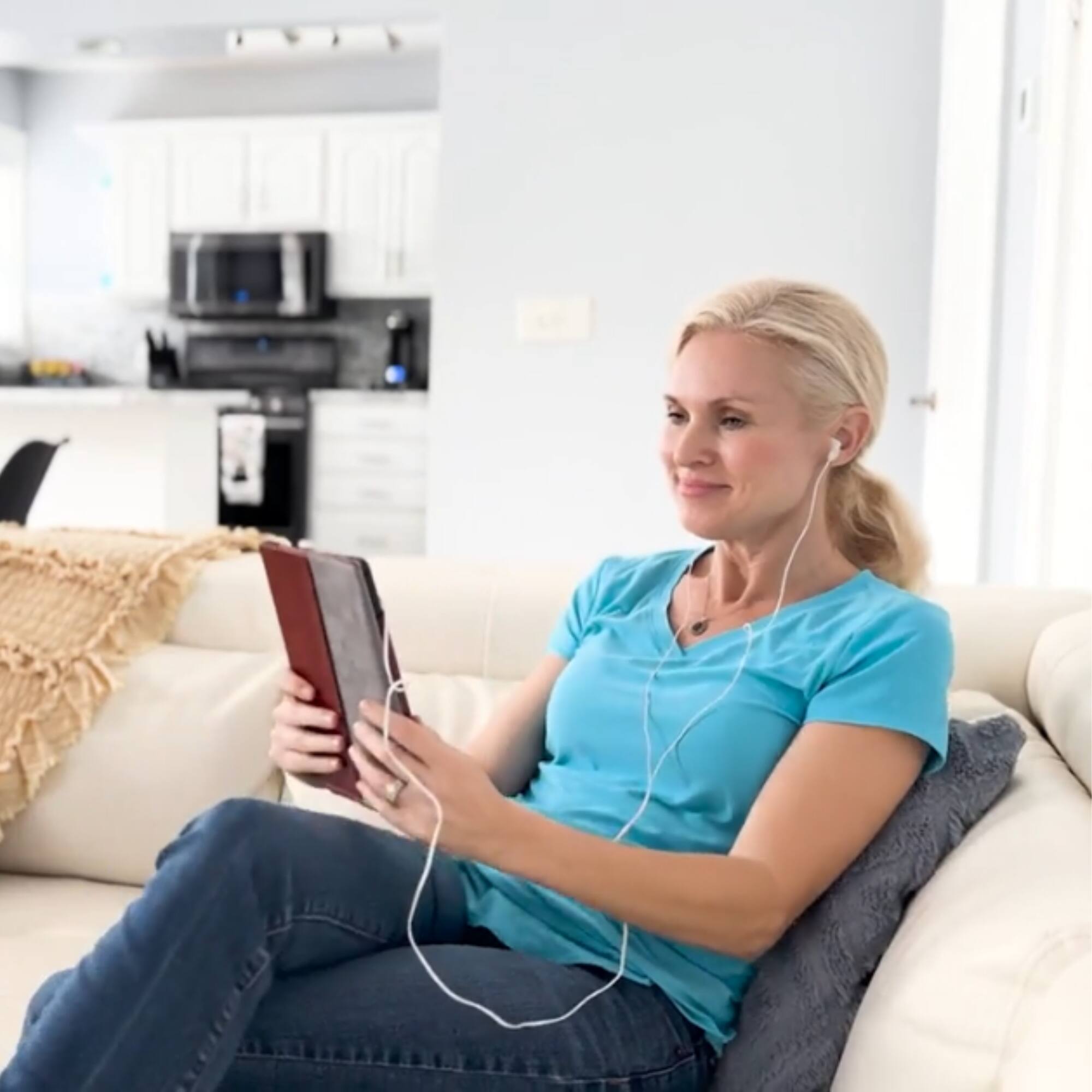 Alt View 1. Azpen - Cranberry Award Winning Audiobook Electronic Bible, 8" eReader Audio Player, with Headphones - Cranberry.