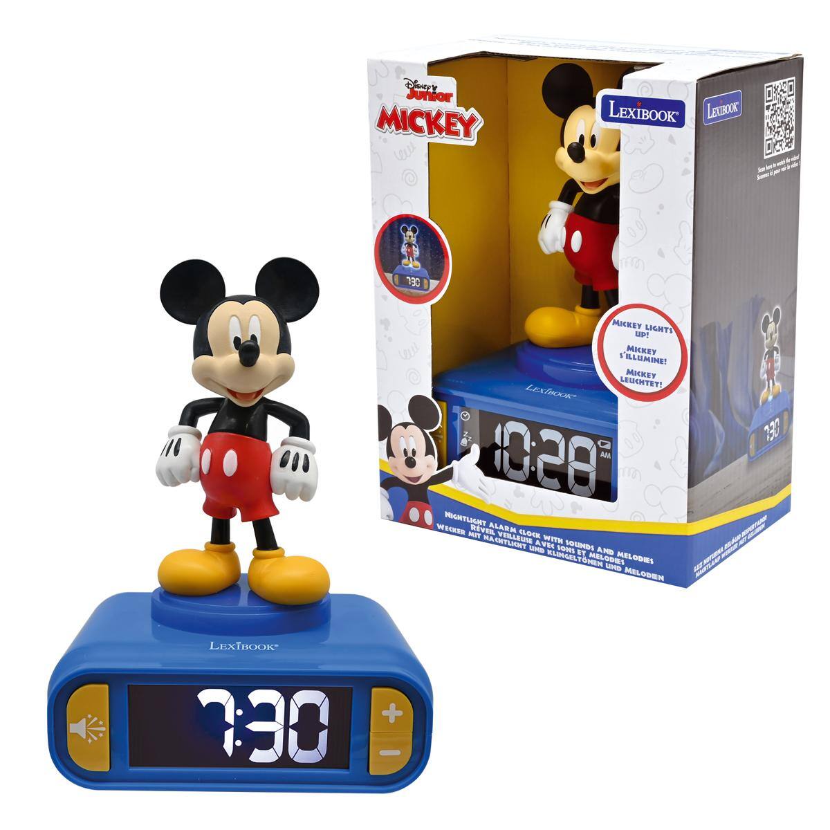 Disney Junior MICKEY LEXIBOOK LEXIBOOK 730 MICKEY LIGHTS UP 1 MKREY S'ILLUMINE! MIcKEY LEUCHTET! LEXIBOOK 1028 AM THAUTAN WESCKER REVER ALARM CLOCK MIT VERLEIVE WITH SOUNDS AND MELODIES - AVBC SOMI 1UND ET AMD ELIGELTORER MES MELOE UHD MELODEN ur 750 LEXIBOOK 730