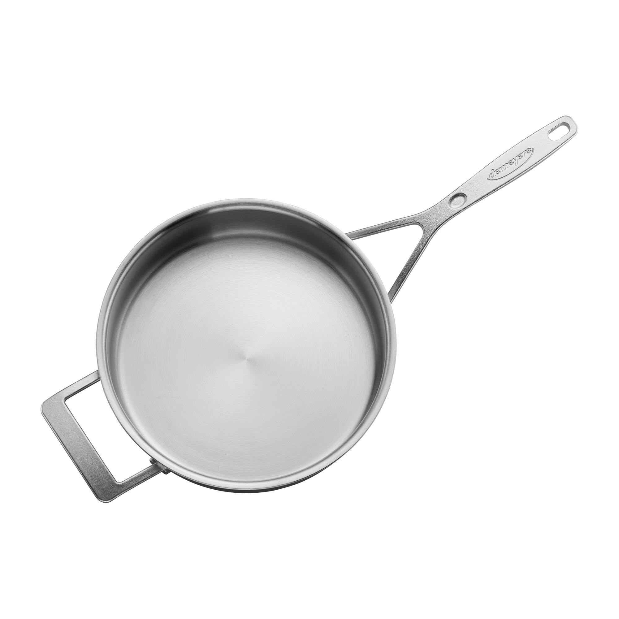 Alt View 1. Demeyere - Demeyere Industry 5-Ply 3-qt Stainless Steel Saute Pan with Handle Helper - Stainless Steel.