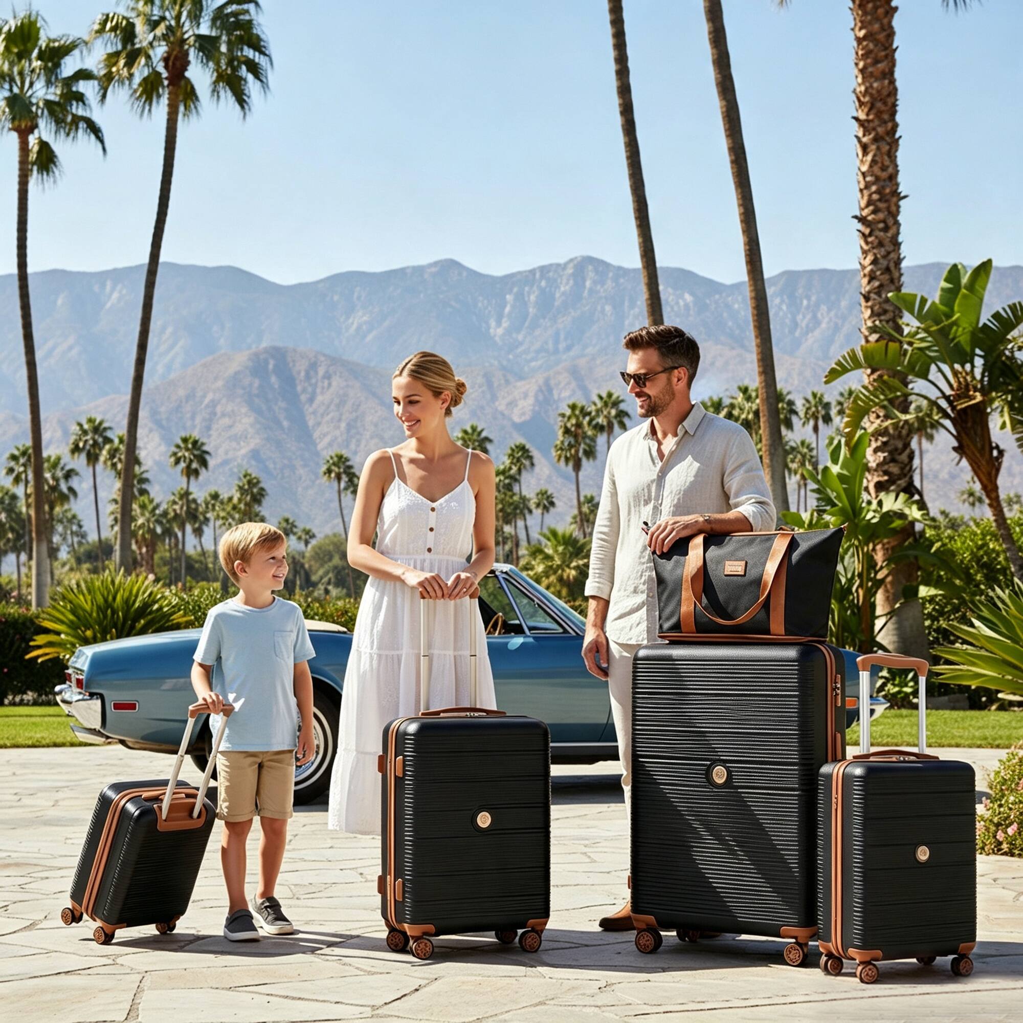 Alt View 2. Travelhouse - 6‑Piece Hardshell Luggage Set, Striped Lightweight Suitcases with TSA Lock, 360°Spinner Wheels, Duffle & Toiletry Bags - Black.