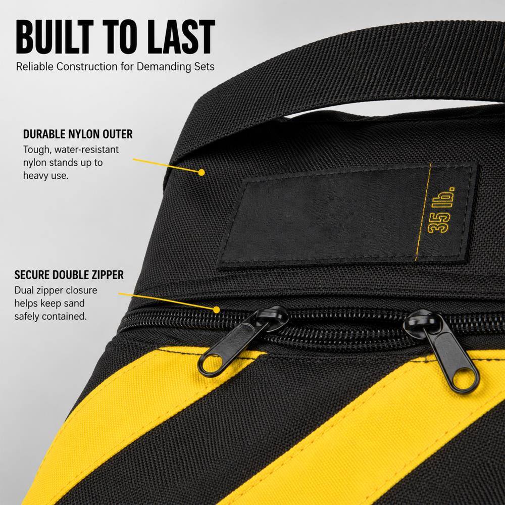 BUILT TO LAST  
Reliable Construction for Demanding Sets

DURABLE NYLON OUTER  
Tough, water-resistant nylon stands up to heavy use.

SECURE DOUBLE ZIPPER  
Dual zipper closure helps keep sand safely contained.