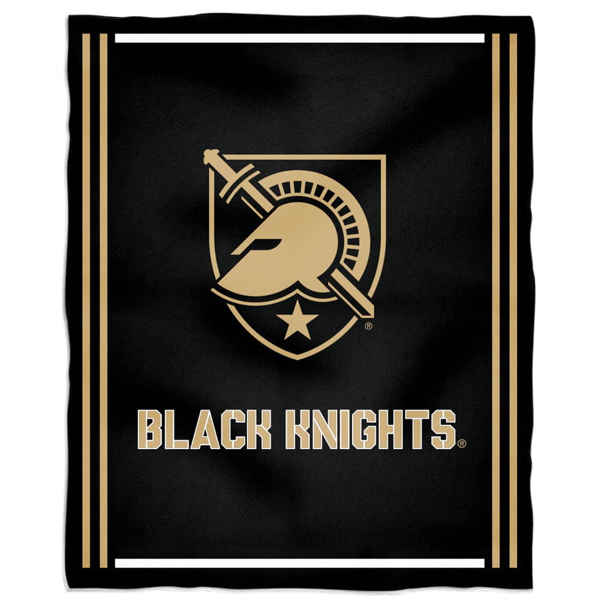 Vive La Fete - Army Black Knights 36'' x 48'' Children's Mascot Plush Blanket - Multicolor