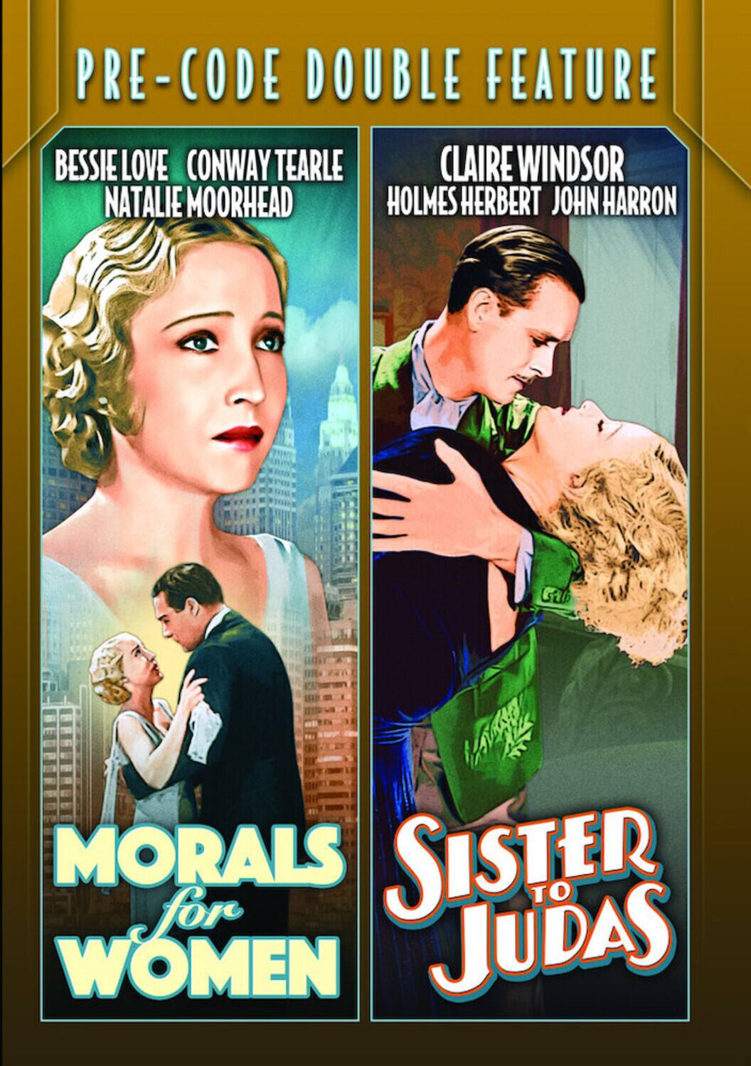 Front. Pre-Code Double Feature: Morals for Women (1931) / Sister to Judas (1932)   - DVD.
