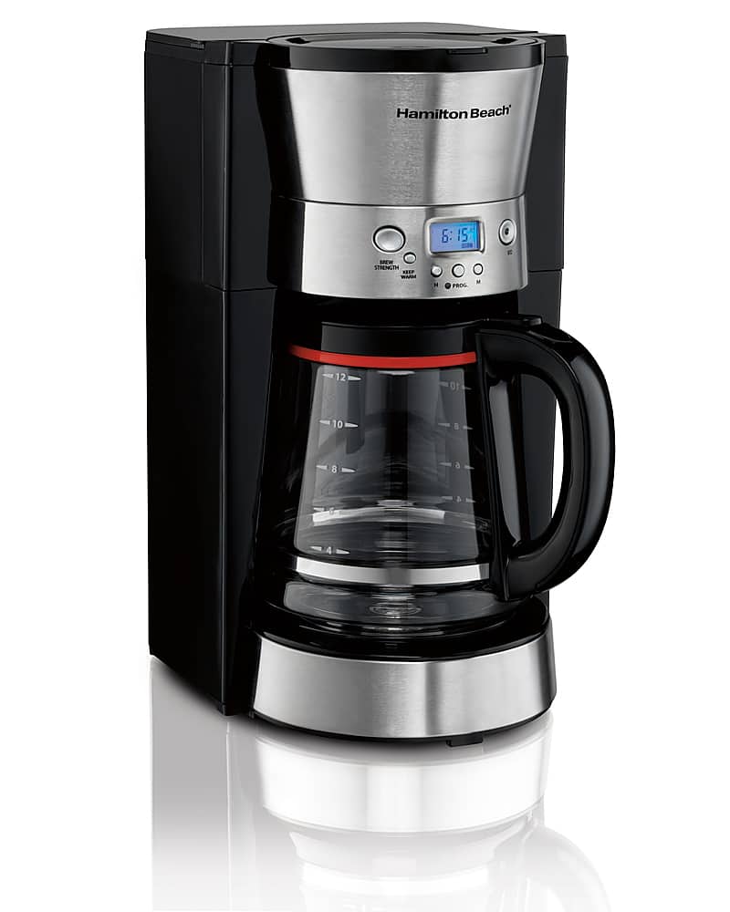 Front. Hamilton Beach - 12-Cup Coffeemaker - Black/Silver.