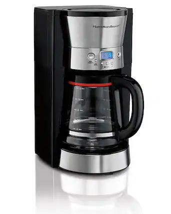 Front. Hamilton Beach - 12-Cup Coffeemaker - Black/Silver.