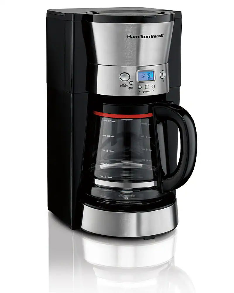 Hamilton Beach - Programmable 12-Cup Coffeemaker - Black/Silver