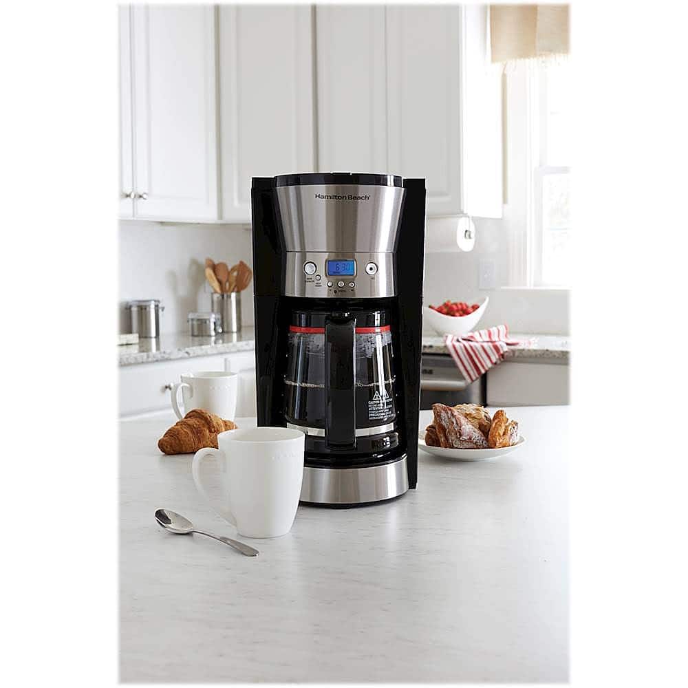 Alt View 12. Hamilton Beach - 12-Cup Coffeemaker - Black/Silver.
