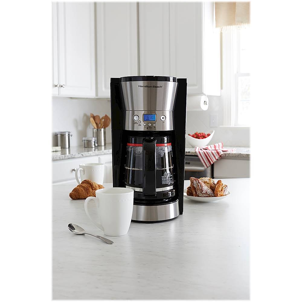 Alt View 12. Hamilton Beach - 12-Cup Coffeemaker - Black/Silver.