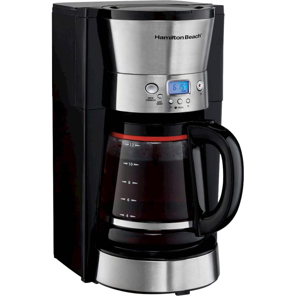 Alt View 13. Hamilton Beach - 12-Cup Coffeemaker - Black/Silver.